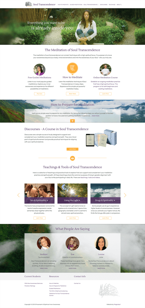 Image of the MSIA Australia website design - home page